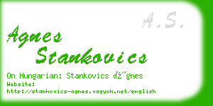 agnes stankovics business card